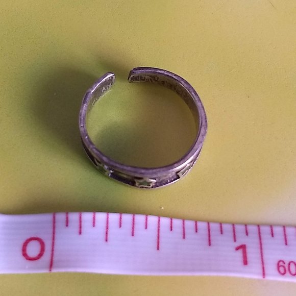 vintage 90s adjustable stamped sterling silver toe ring - Picture 4 of 4